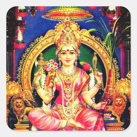 Tripura Sundari (Lalita) Vierkante Sticker (Voorkant)