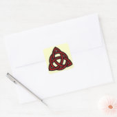 Triquet Celtic Knot - kies je achtergrondkleur! Vierkante Sticker (Envelop)