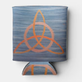 Triquetra Abstract | Blue Gold Celtic Trinity Knot Blikjeskoeler (Voorkant)