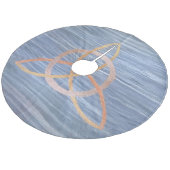 Triquetra Abstract | Blue Gold Celtic Trinity Knot Fleece Kerstboom Rok (Gekanteld)