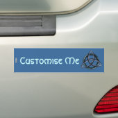 Triquetra (blauw) bumpersticker (Op auto)