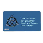 Triquetra (blauw) etiket (Voorkant)