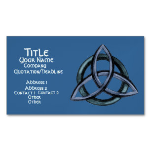 Triquetra (blauw) magnetisch visitekaartje