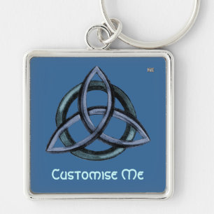 Triquetra (blauw) sleutelhanger