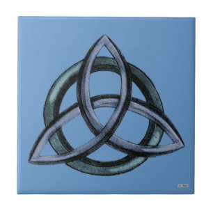 Triquetra (blauw) tegeltje