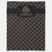 Triquetra (bruin/zilver) fleece deken (Voorkant)