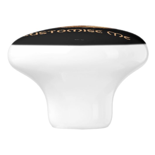 Triquetra (bruin/zilver) keramische knop (Zijkant)