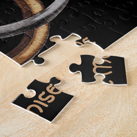 Triquetra (bruin/zilver) legpuzzel (Zijkant)