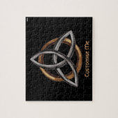 Triquetra (bruin/zilver) legpuzzel (Verticaal)