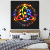 Triquetra_C Canvas Afdruk (Insitu (Slaapkamer))