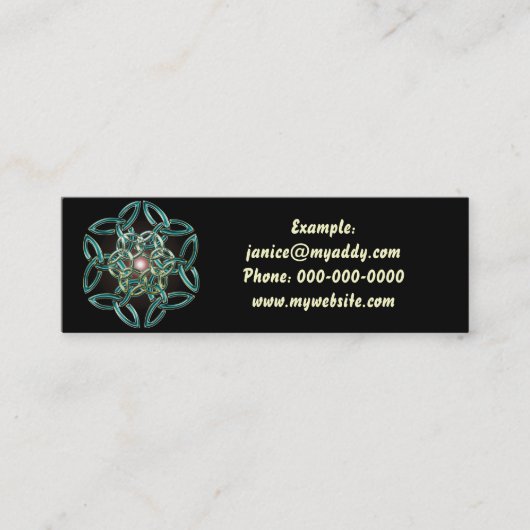 Triquetra Circle Knot Profile Card Mini Visitekaartje (Voorkant)