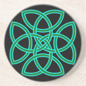  Triquetra Cross in Sage Bright Green Zandsteen Onderzetter (Voorkant)