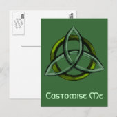 Triquetra (groen) briefkaart (Voorkant / Achterkant)