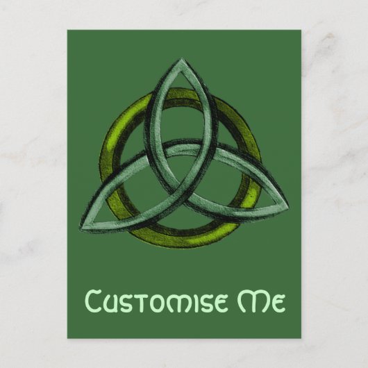 Triquetra (groen) briefkaart (Voorkant)