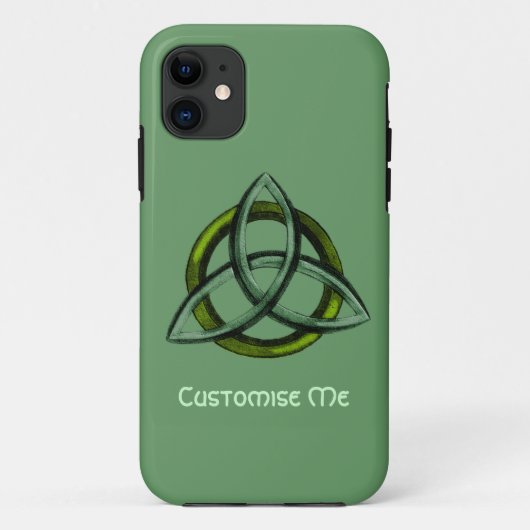 Triquetra (groen) Case-Mate iPhone case (Achterkant)
