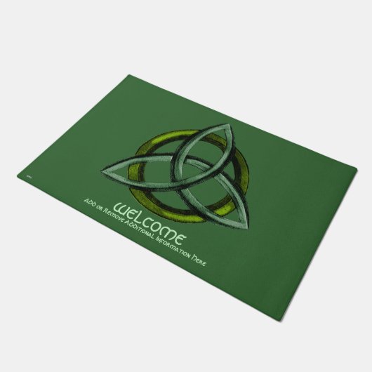Triquetra (groen) deurmat (Schuin)