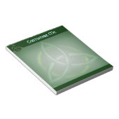 Triquetra (groen) notitieblok (Schuin)