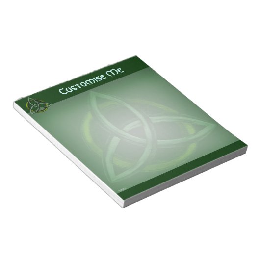 Triquetra (groen) notitieblok (Schuin)