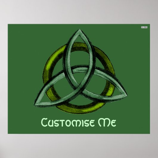Triquetra (groen) poster (Voorkant)
