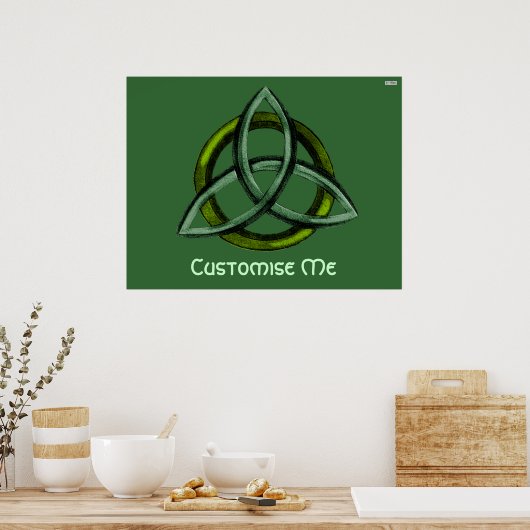 Triquetra (groen) poster (Keuken)