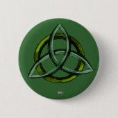 Triquetra (groen) ronde button 5,7 cm (Voorkant)