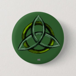 Triquetra (groen) ronde button 5,7 cm
