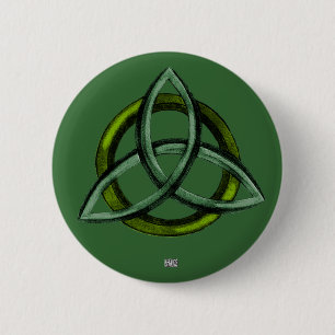 Triquetra (groen) ronde button 5,7 cm