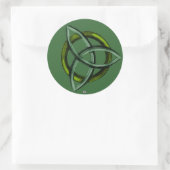 Triquetra (groen) ronde sticker (Tas)