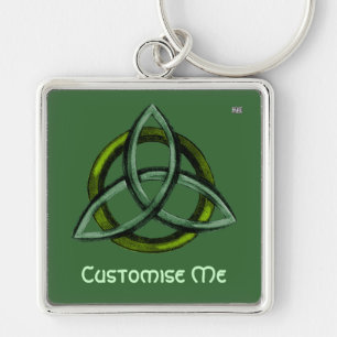 Triquetra (groen) sleutelhanger