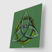 Triquetra (groen) vierkante klok (Hoek)