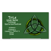 Triquetra (groen) visitekaartje magneet (Voorkant)