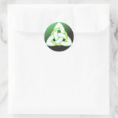 Triquetra Keltische Drievuldigheidsknoop Ronde Sticker (Tas)