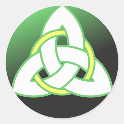 Triquetra Keltische Drievuldigheidsknoop Ronde Sticker (Voorkant)