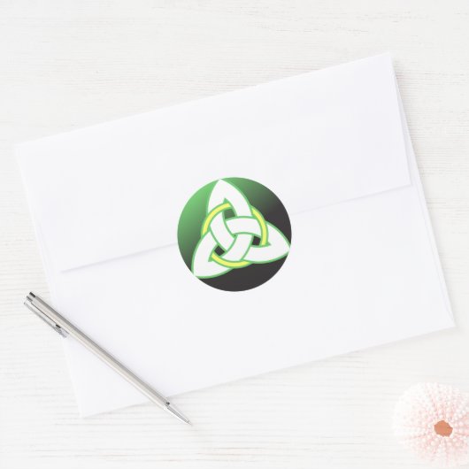 Triquetra Keltische Drievuldigheidsknoop Ronde Sticker (Envelop)