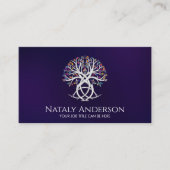 Triquetra Levensboom Kleurrijke bladeren Visitekaartje (Voorkant)