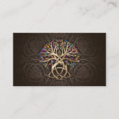 Triquetra Levensboom Kleurrijke bladeren Visitekaartje (Voorkant)