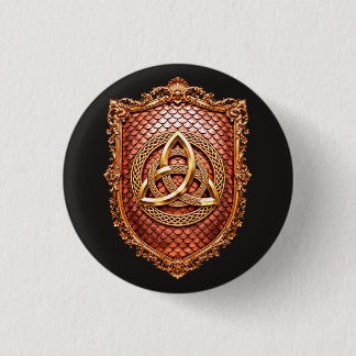 Triquetra Mystieke Heraldische Ronde Button 3,2 Cm