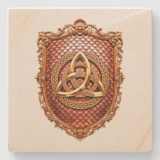 Triquetra Mystieke Heraldische Stenen Onderzetter