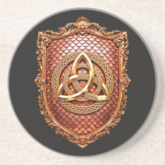 Triquetra Mystieke Heraldische Zandsteen Onderzetter