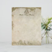 Triquetra Natural Briefhoofd Ontwerp (Staand voorkant)