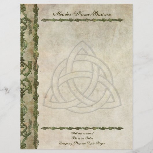 Triquetra Natural Briefhoofd Sjabloon (Voorkant)