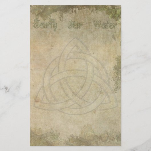 Triquetra Natural, Earth Air Water Briefpapier (Voorkant)