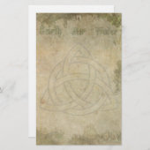 Triquetra Natural, Earth Air Water Briefpapier (Voorkant / Achterkant)