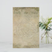 Triquetra Natural, Earth Air Water Lined Briefpapier (Staand voorkant)