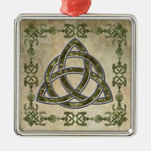 Triquetra Natural Metalen Ornament (Voorkant)
