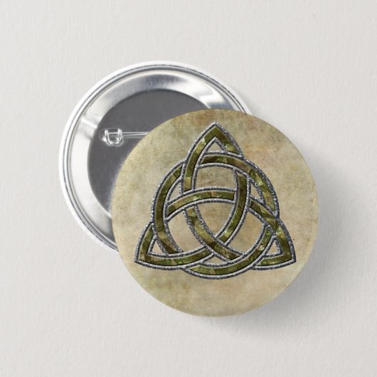 Triquetra Natural Ronde Button 5,7 Cm (Voorkant /achterkant)