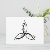 Triquetra Odin Norse Wicca Symbol Kaart (Staand voorkant)