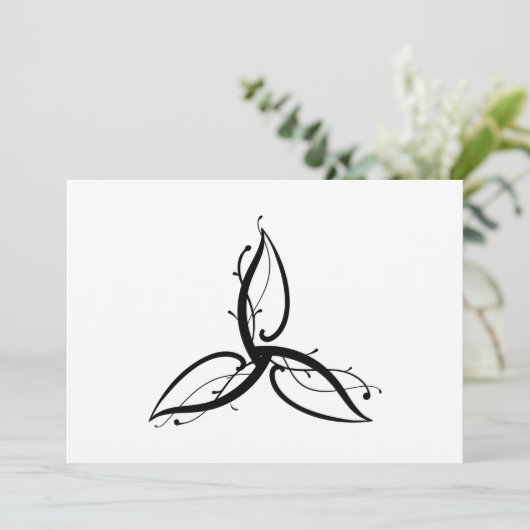 Triquetra Odin Norse Wicca Symbol Kaart (Staand voorkant)