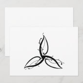 Triquetra Odin Norse Wicca Symbol Kaart (Voorkant / Achterkant)