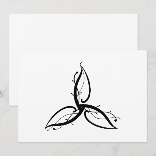 Triquetra Odin Norse Wicca Symbol Kaart (Voorkant / Achterkant)